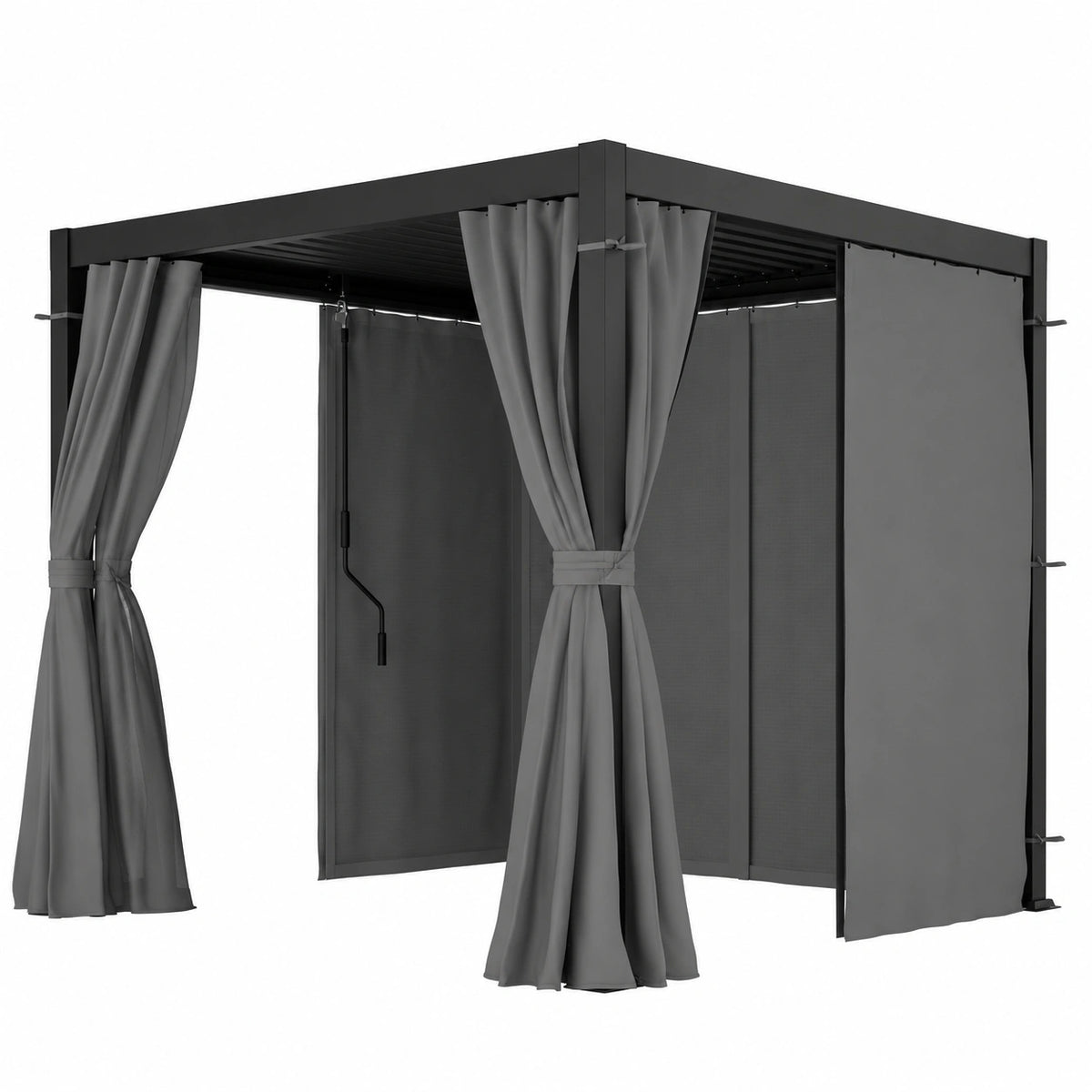 Pergolato Blumfeldt LuminaHaven 3x3m con Tetto Regolabile e Protezione UV