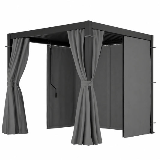Pergolato Blumfeldt LuminaHaven 3x3m con Tetto Regolabile e Protezione UV