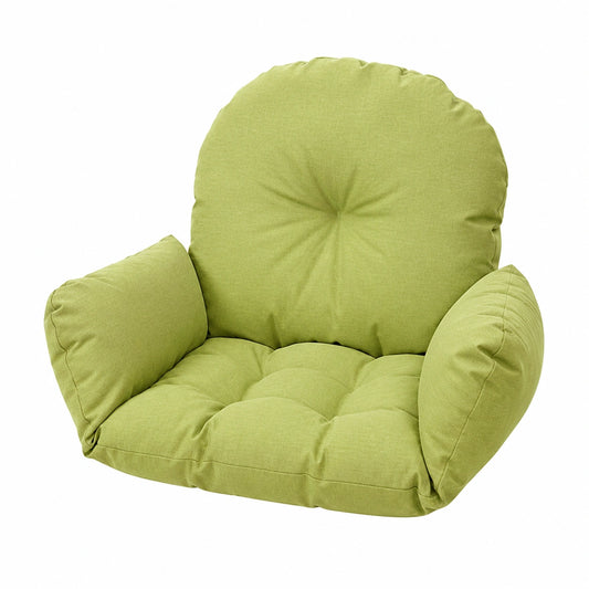 Cuscino ergonomico verde per sedia sospesa, imbottitura in cotone e lino per interni ed esterni